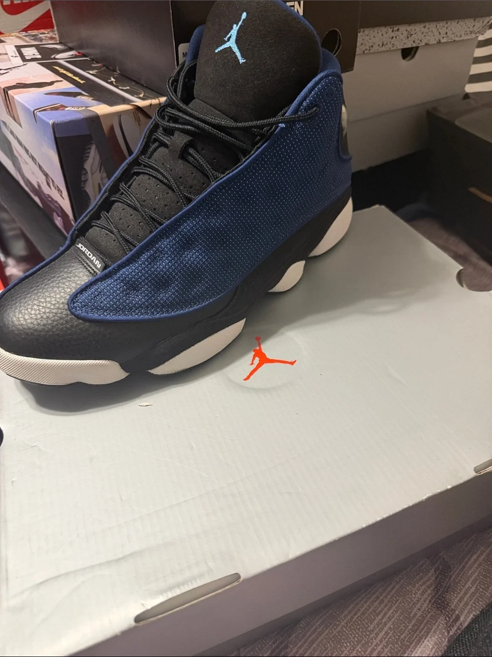 Jordan Men’s Retro Sneaker in Navy and Black